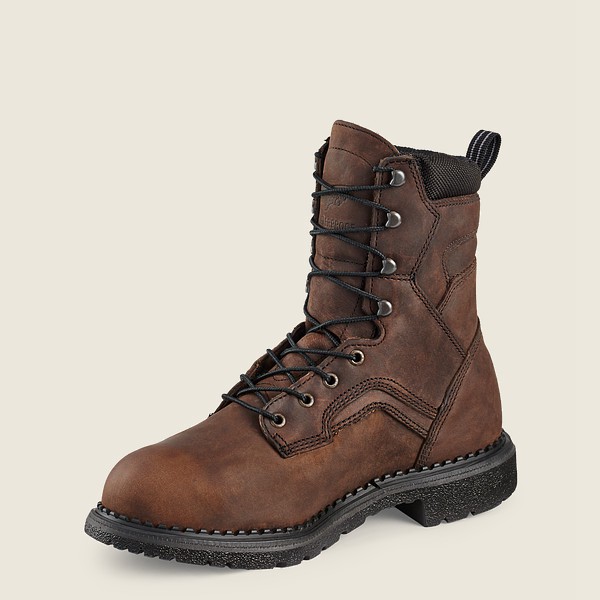 Safety Støvler Herre - Red Wing Supersole® - 8-Inch Waterproof Toe Metguard - Brune - FMSGTU-543